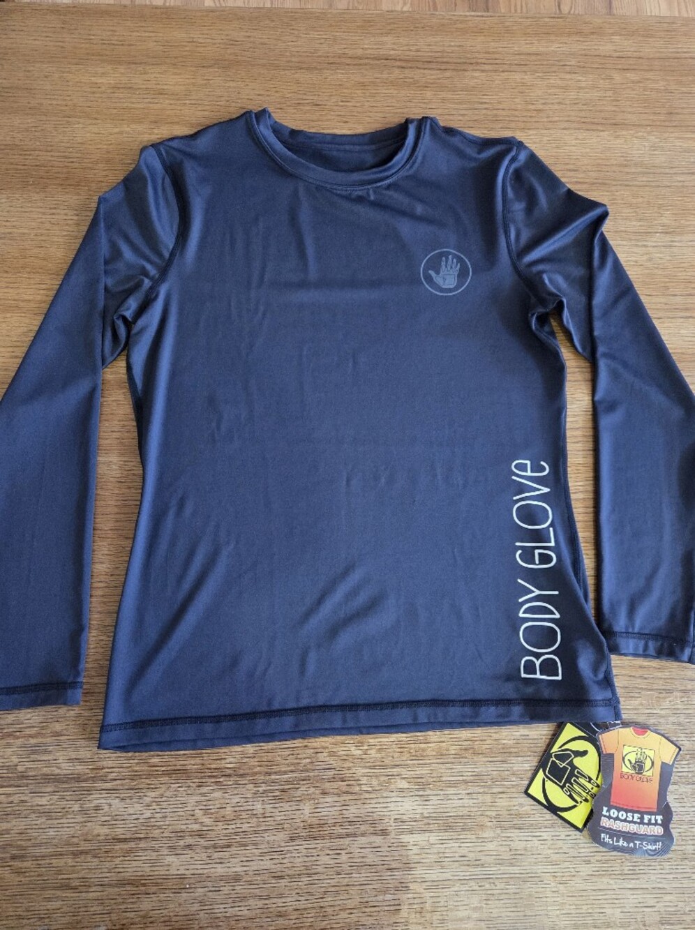 NWT Body Glove Adult Long Sleeve Rash Guard In Black XL